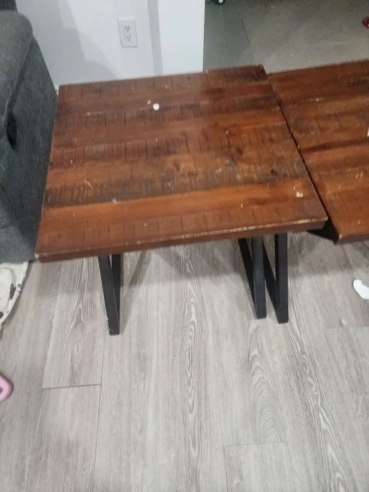 Rustic Wood Coffee Table Set image indicator(2)