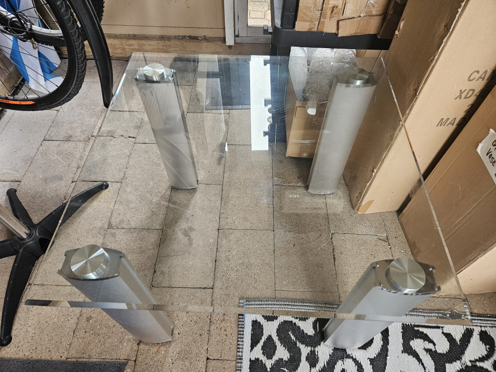 Glass and Metal Coffee Table - photo 2