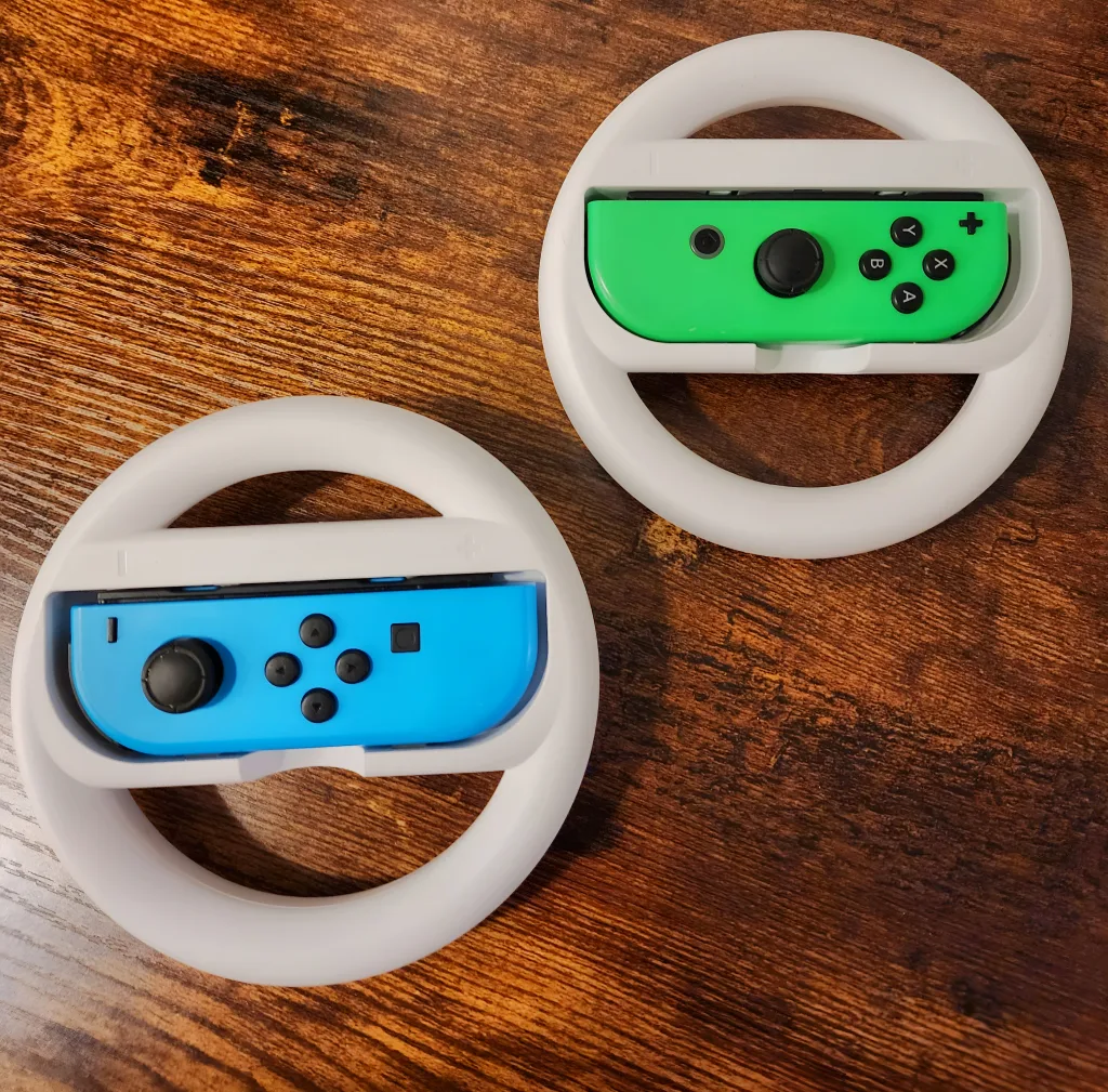 Pair of Nintendo Switch Joy-Con Steering Wheel Accessories thumbnail