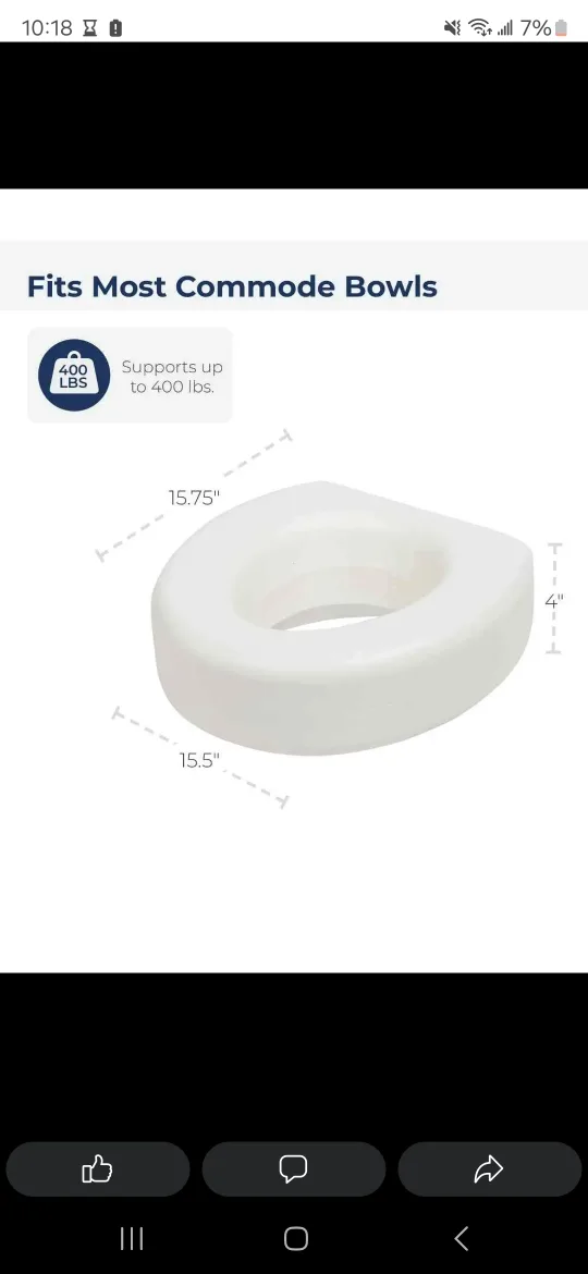 AquaSense Raised Toilet Seat for Easier Toileting image indicator(2)