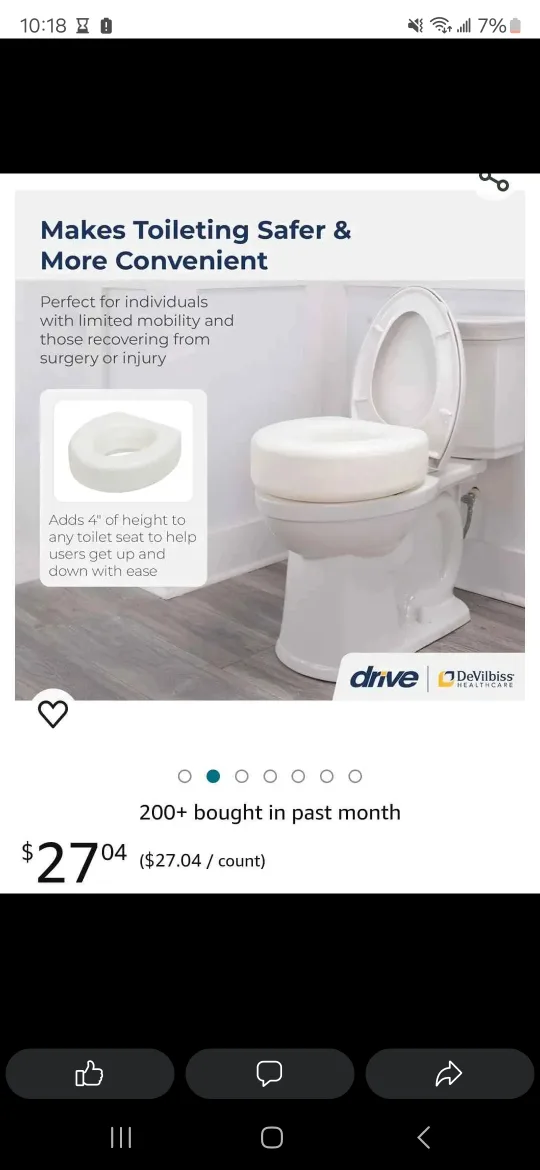 AquaSense Raised Toilet Seat for Easier Toileting image indicator(4)