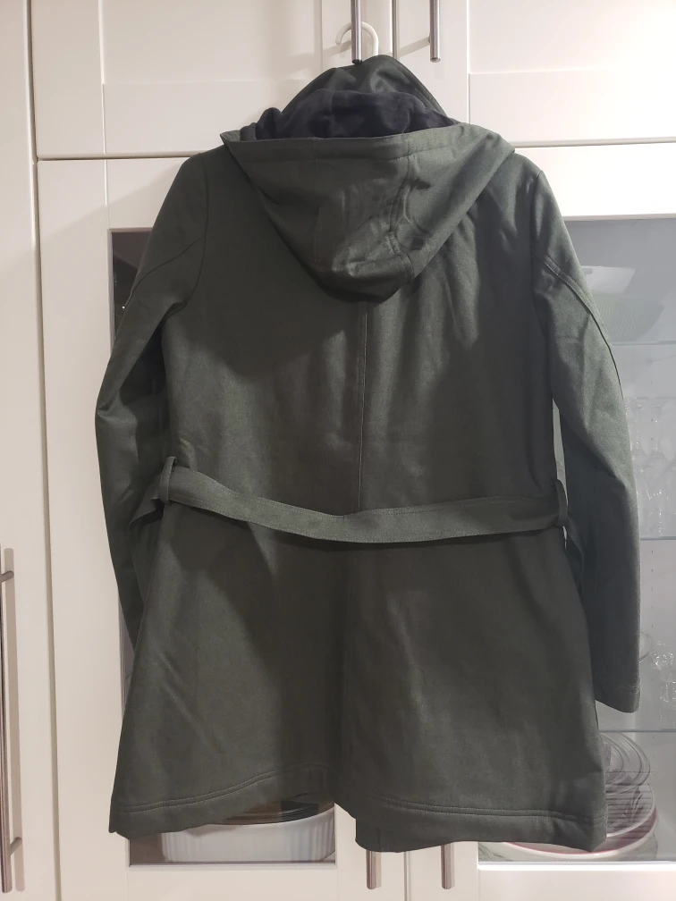 Kristen Blake olive green hooded belted utility jacket - size M - photo 5