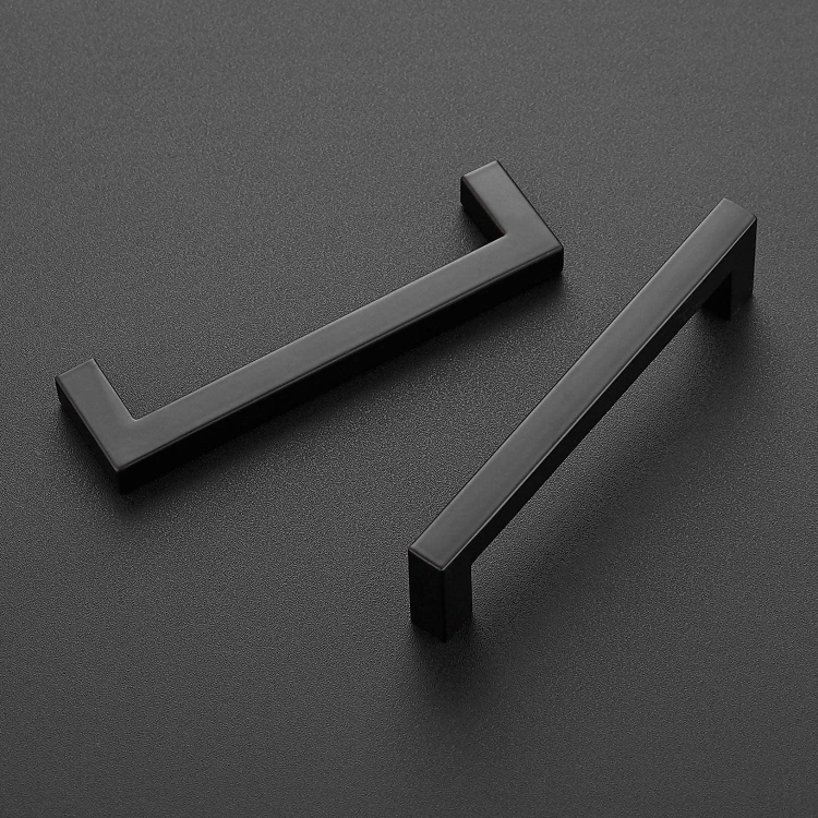Black Cabinet Pulls - Modern Handles 140mm