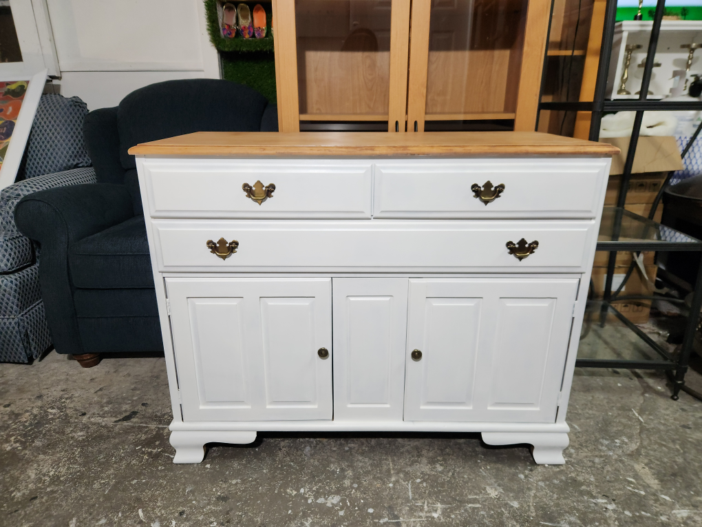 White Wooden Buffet Server