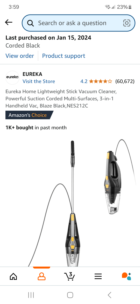 Eureka Corded Lightweight Stick Vacuum Cleaner - photo 2