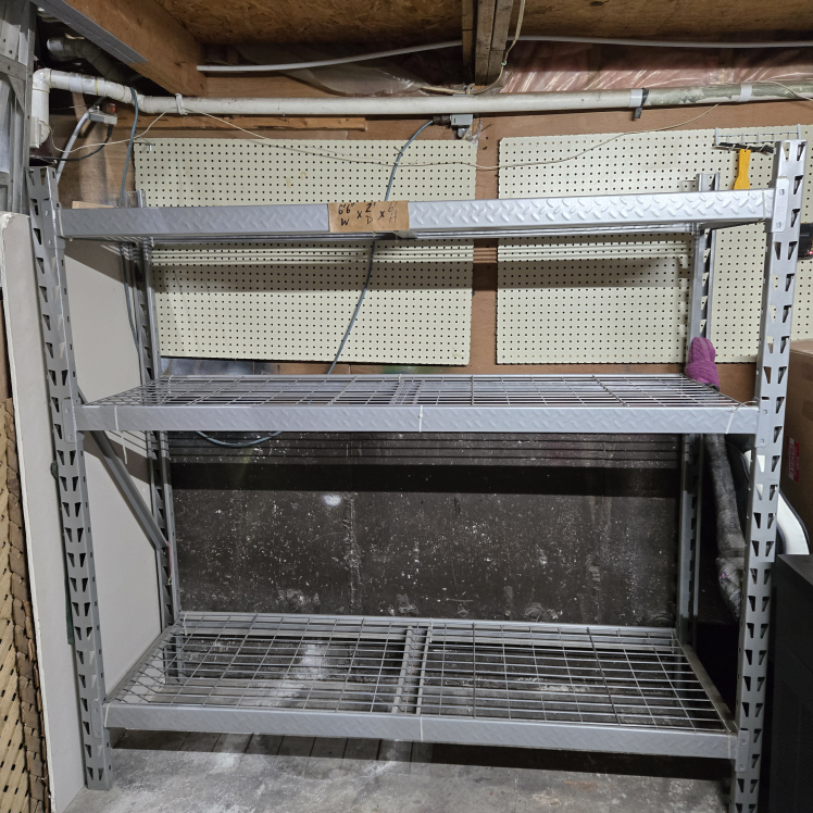 Heavy-duty 3-shelf metal storage rack - photo 2