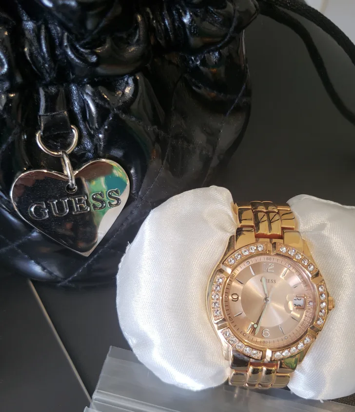 Guess Women's Rose Gold Watch with Crystals image indicator(2)