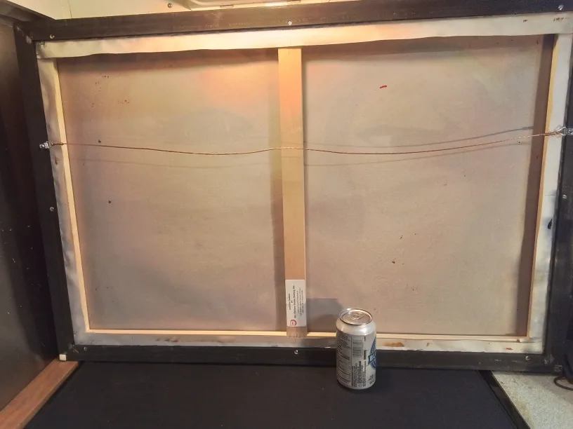 Large framed colourful pop art signed oil painting image indicator(9)