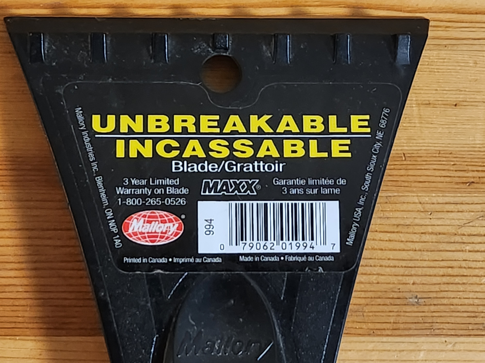 Mallory Unbreakable Ice Scraper - Winter Car Accessories - photo 2