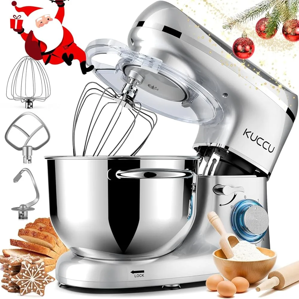 Stand Mixer, 6.5 Qt 660W, 6-Speed, Silver thumbnail