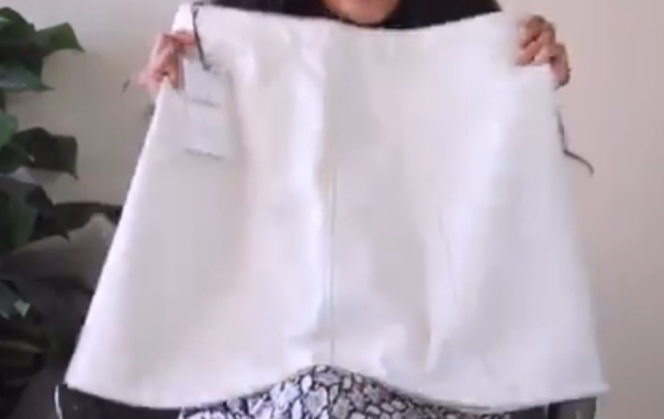 White Faux Leather Mini Skirt - photo 2