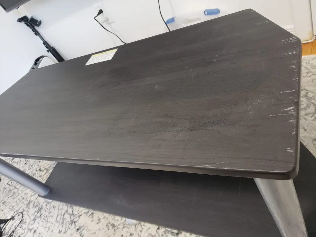 Black TV Stand with Silver Legs image indicator(3)