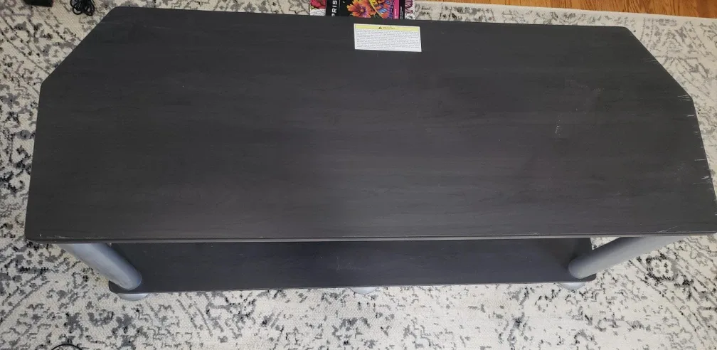 Black TV Stand with Silver Legs image indicator(5)