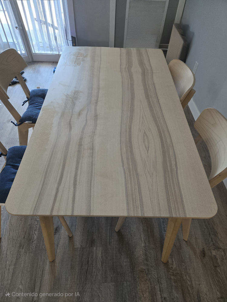 Dining Table Set with Four Chairs and Cushions - photo 2