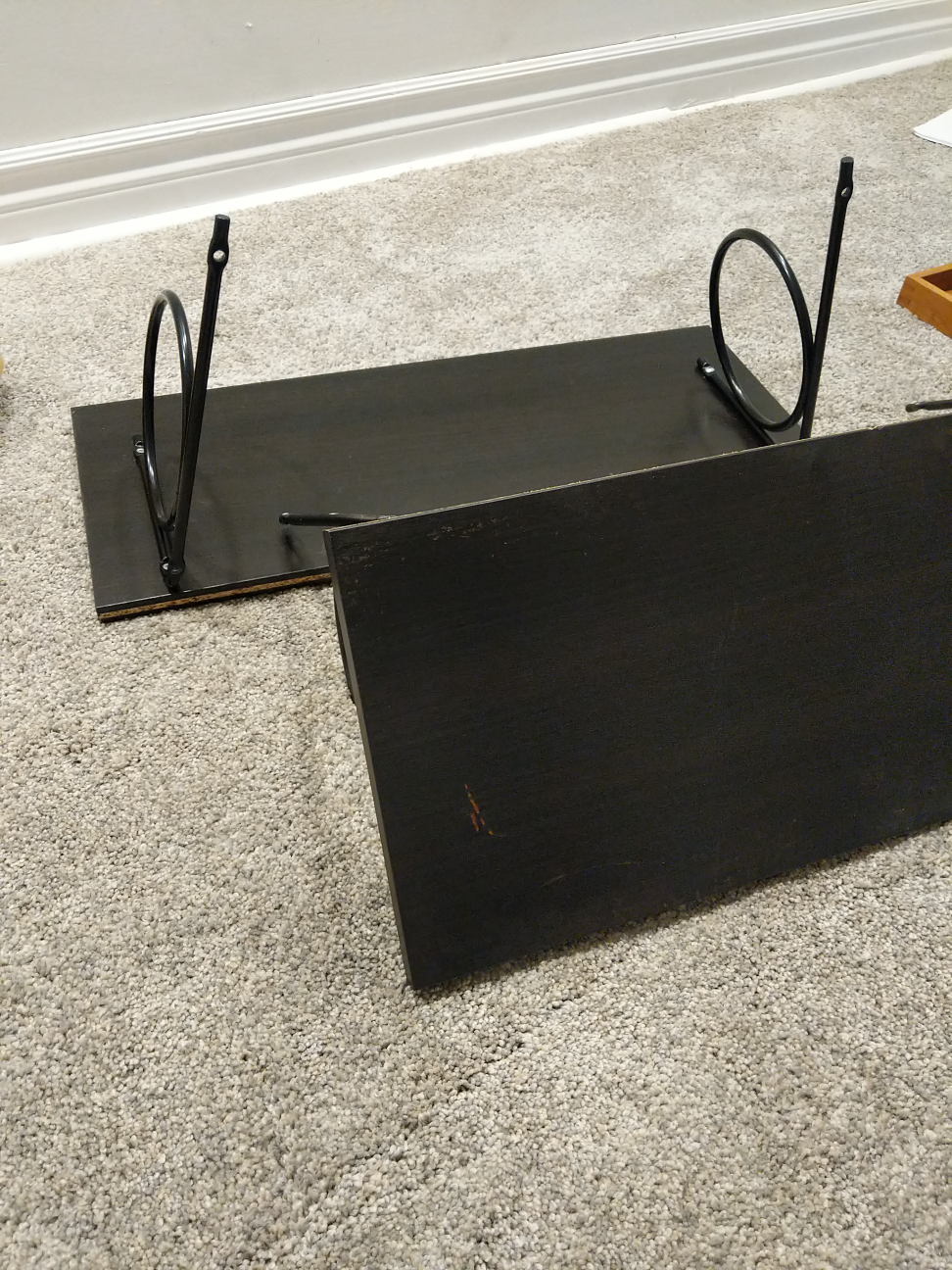 two wooden shelves with brackets - photo 2