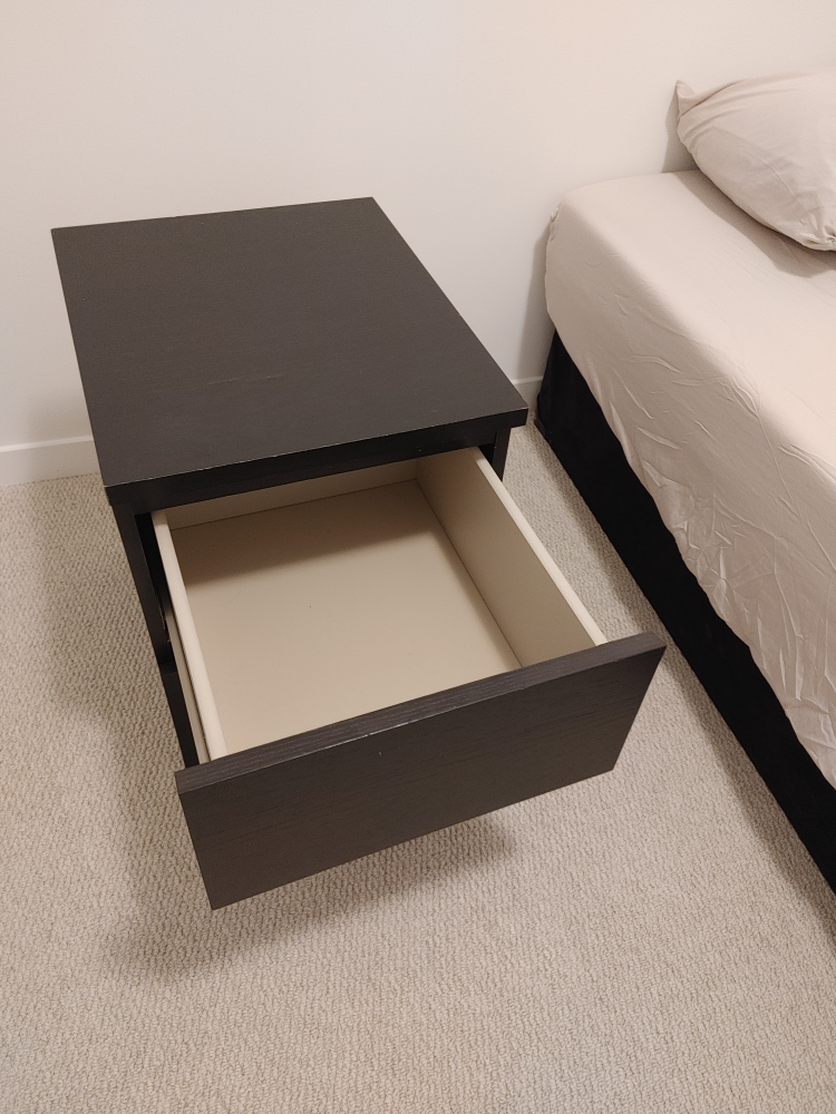 IKEA MALM Two-Drawer Nightstand - Black-Brown - photo 3