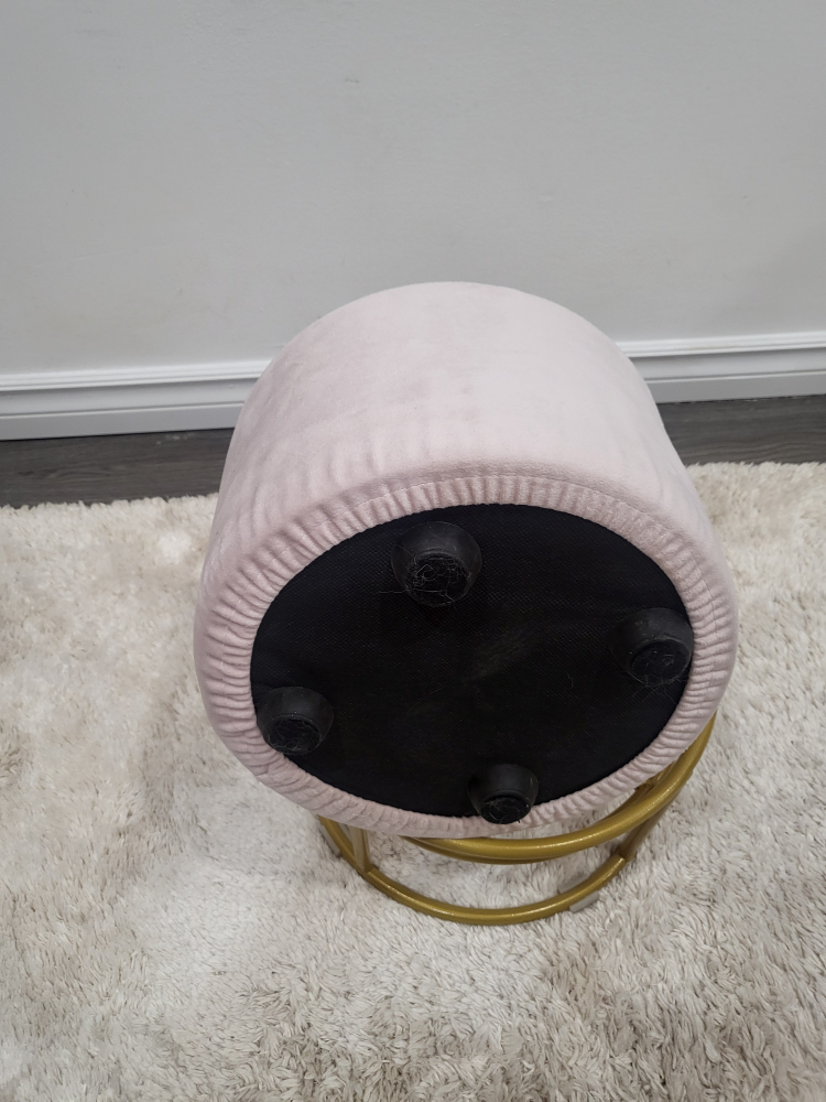 pink velvet ottoman chair - photo 3