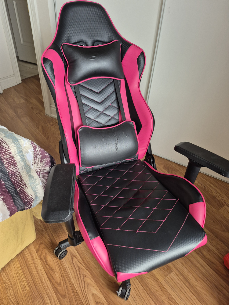 Pink and Black Gaming Chair