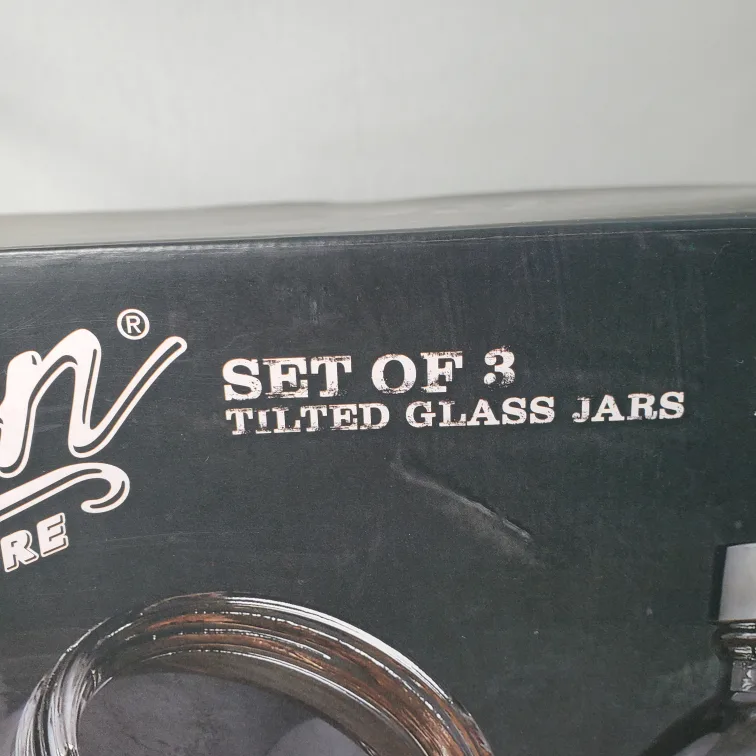 Mason Craft & More Set of 3 Tilted Glass Jars image indicator(2)