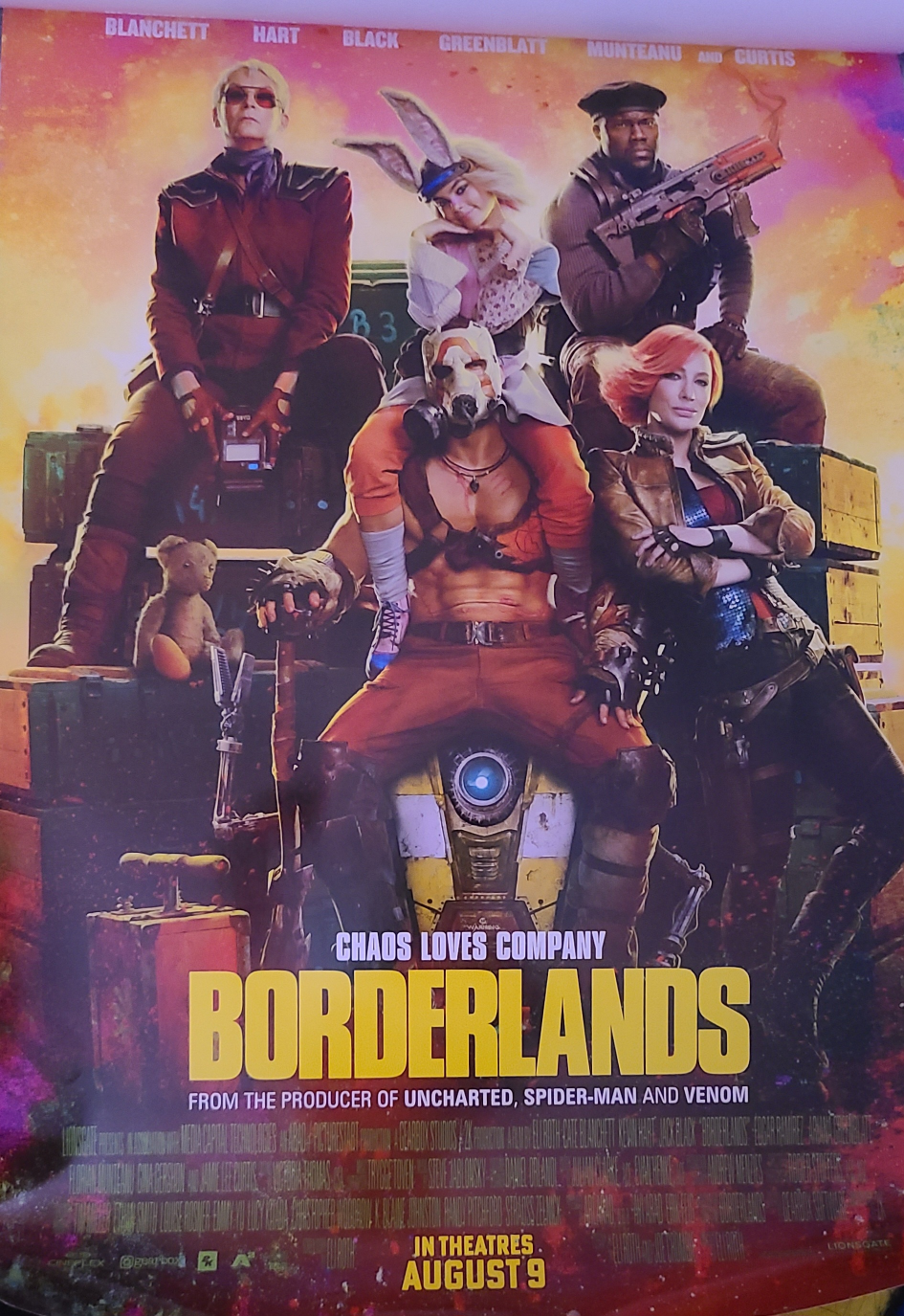 2024 Movie Poster Set - Never Let Go, Flight Risk, Borderlands
