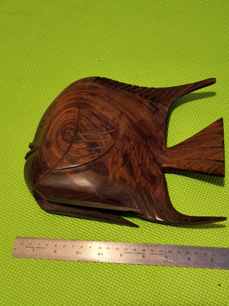 Hand-carved Wooden Fish Decor - photo 2