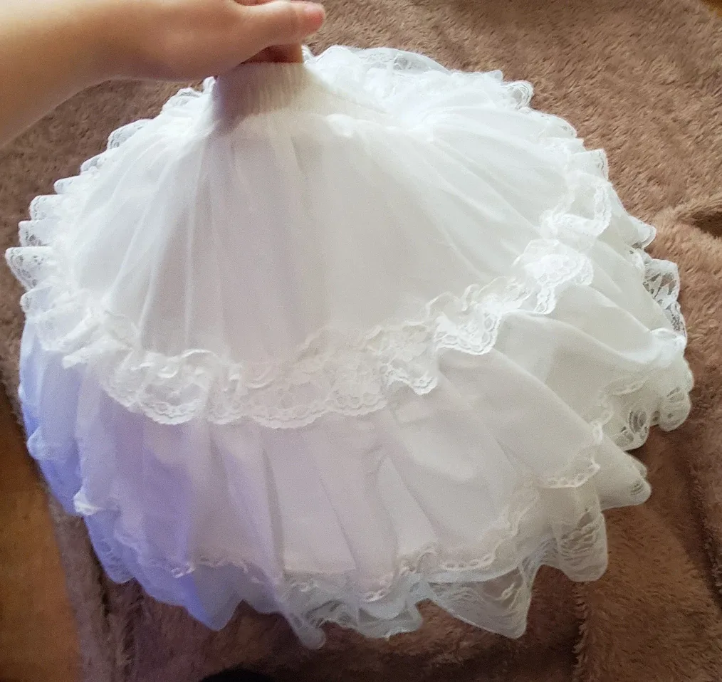 Red long vintage Lolita style dress size S with petticoat image indicator(7)