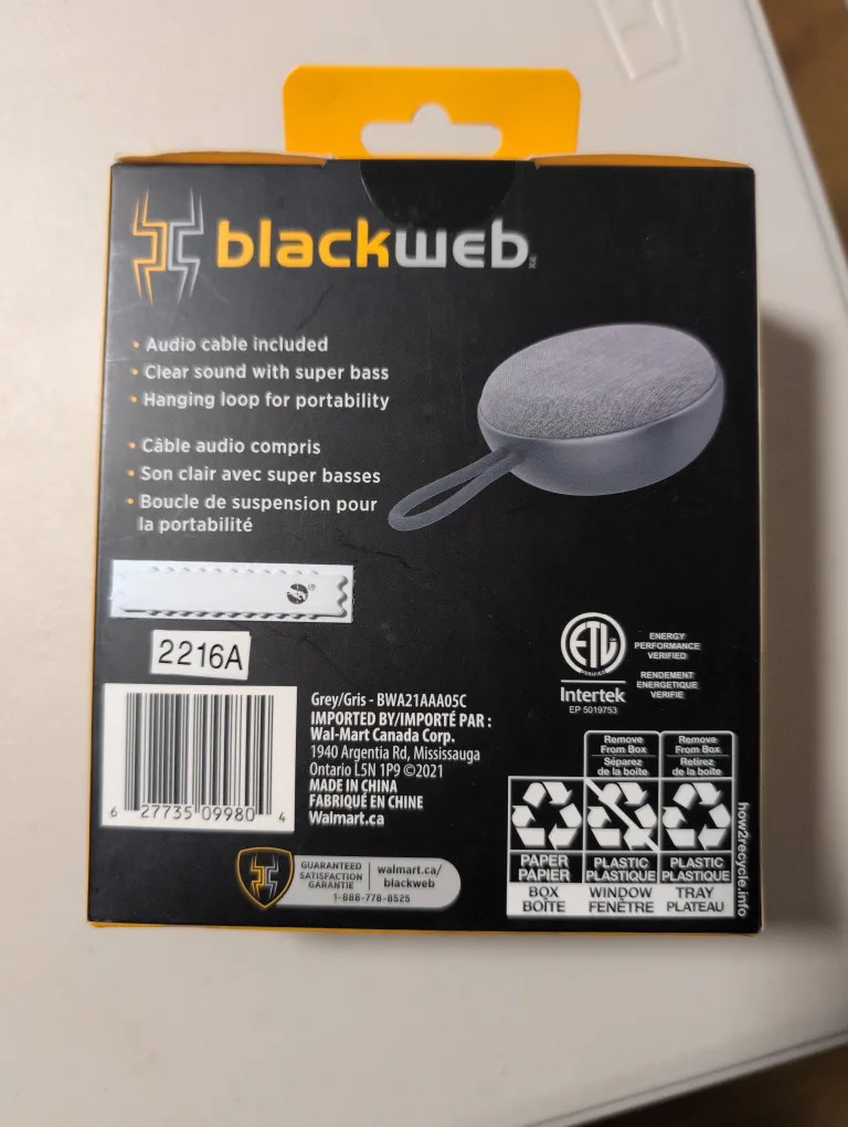 NEW Unopened Blackweb Fabric Portable Bluetooth Speaker image indicator(2)