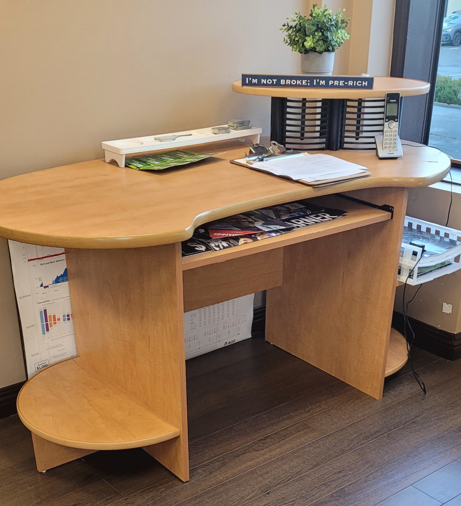 Office Desk and Filing Cabinet Set