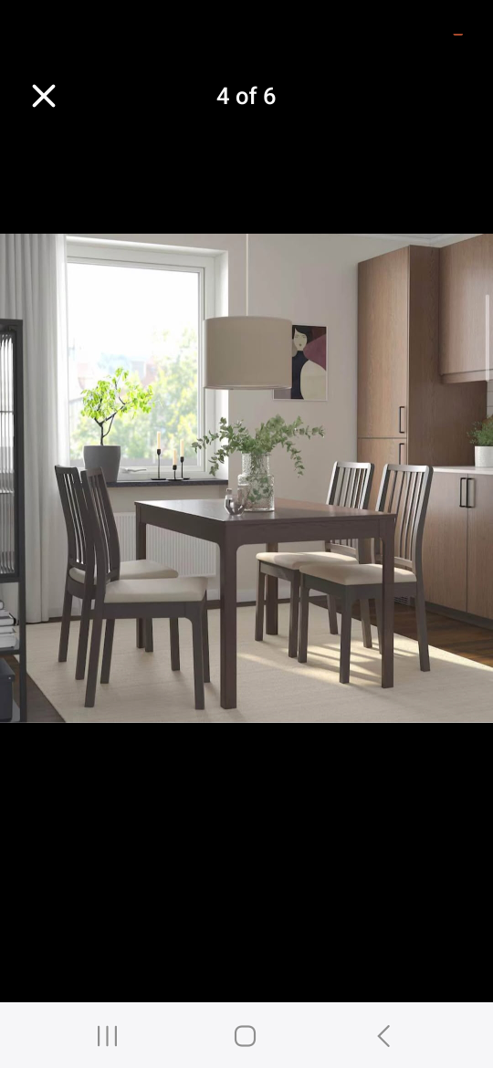 IKEA EKEDALEN Extendable Dining Table with 4 Chairs - photo 4