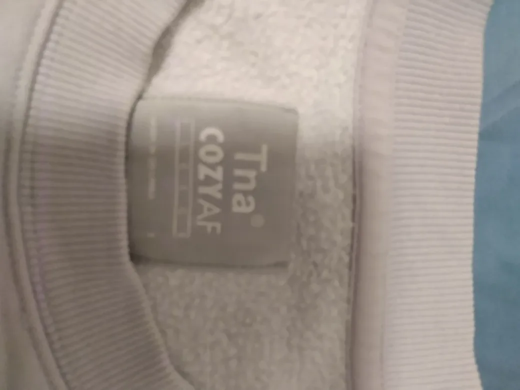 TNA CozyAF Light Purple Crewneck Sweatshirt Large image indicator(3)