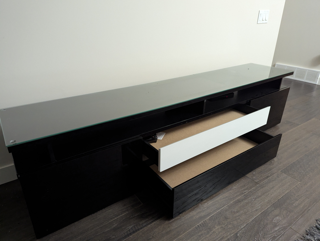 Modern Black TV Stand - photo 2