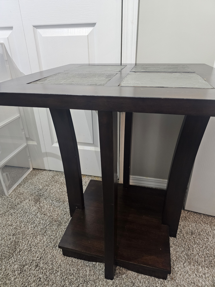 x2  Slate Top End Table
