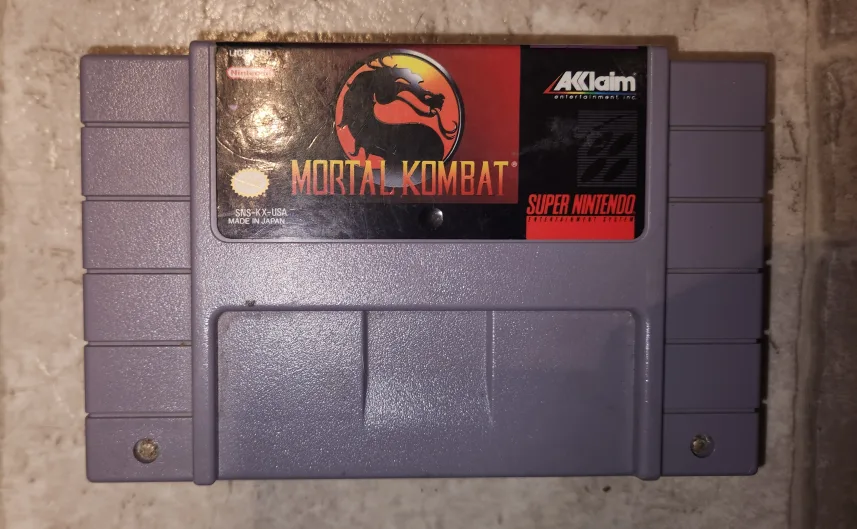 Mortal Kombat Super Nintendo Cartridge