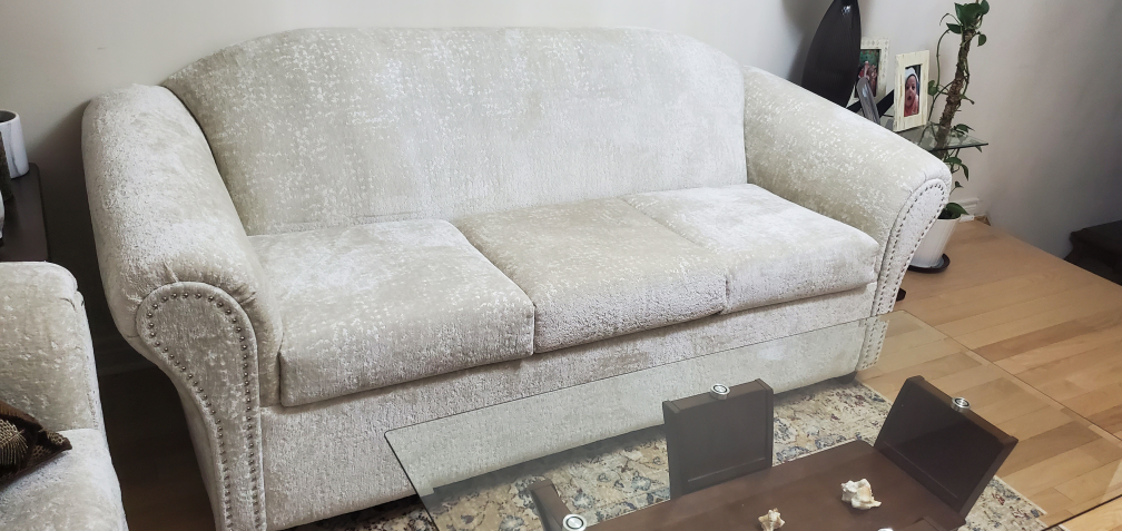 Beige Fabric Sofa Set - photo 2