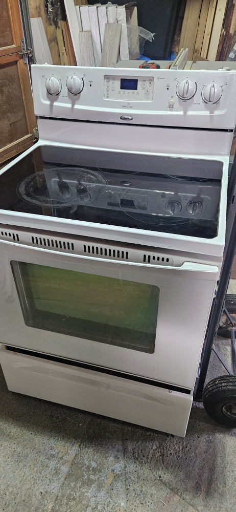 White Whirlpool Electric Range