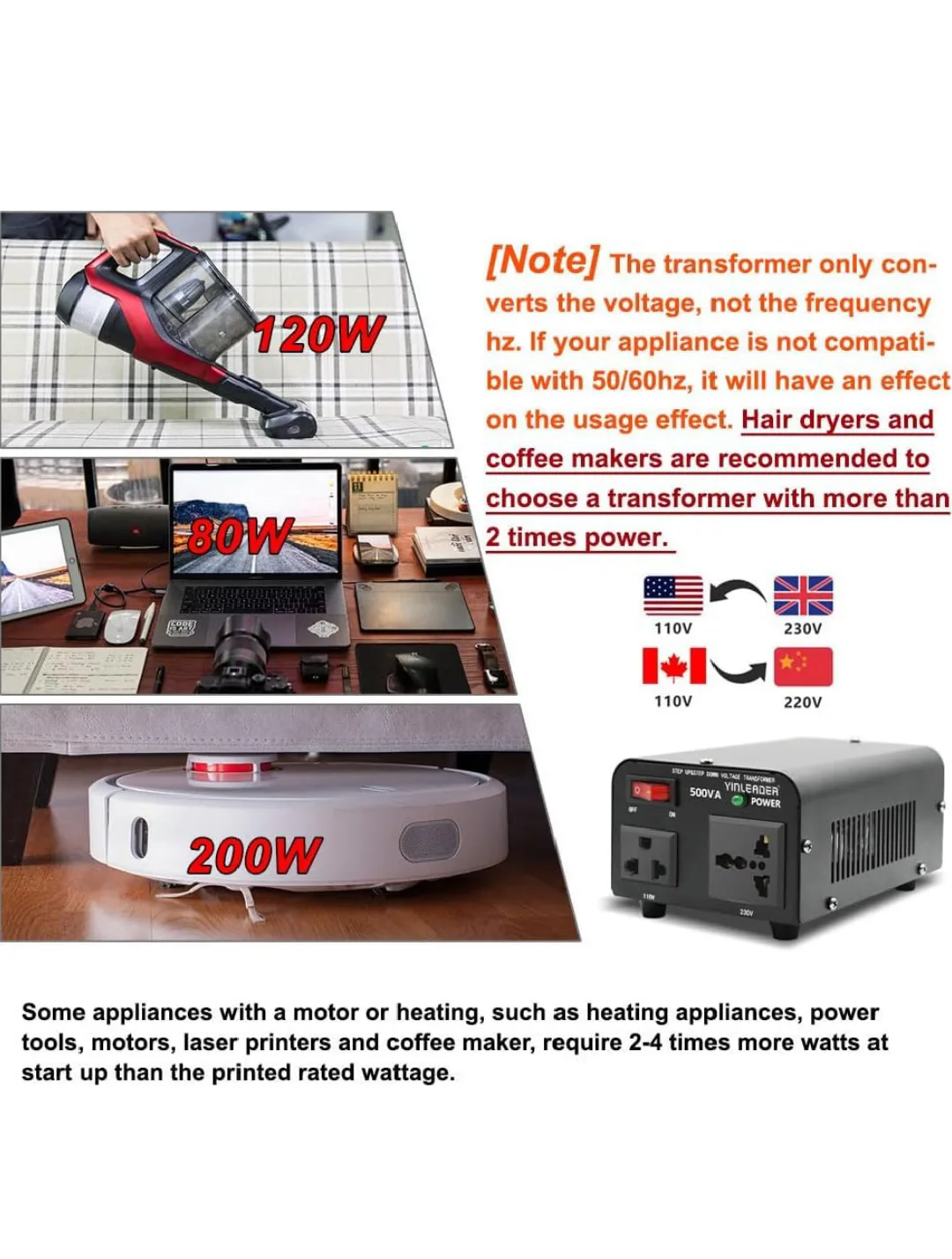 Step Up/Step Down Voltage Transformer 500W image indicator(2)