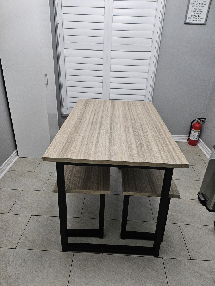 Kitchen Table Set with Two Benches