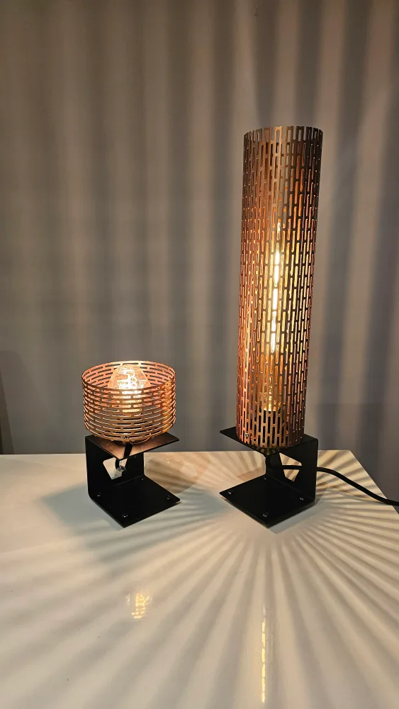Set of Two Copper Metal Table Lamps image indicator(2)