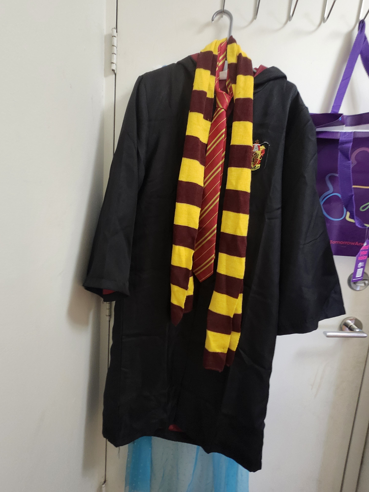 Gryffindor Robe Costume with Scarf, Tie and glasses