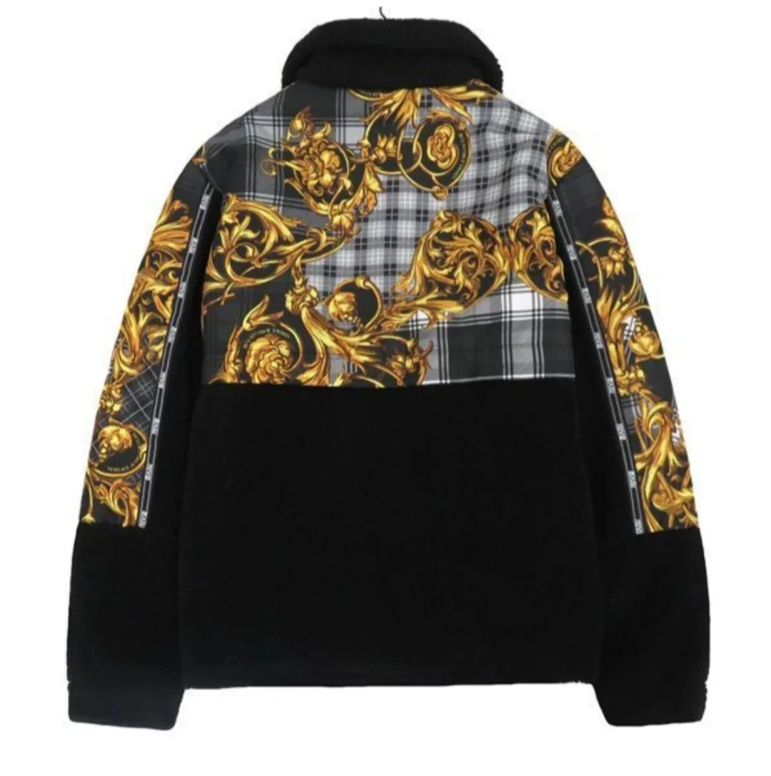 Versace Jeans Couture Men's Black and Gold Fleece Jacket image indicator(7)
