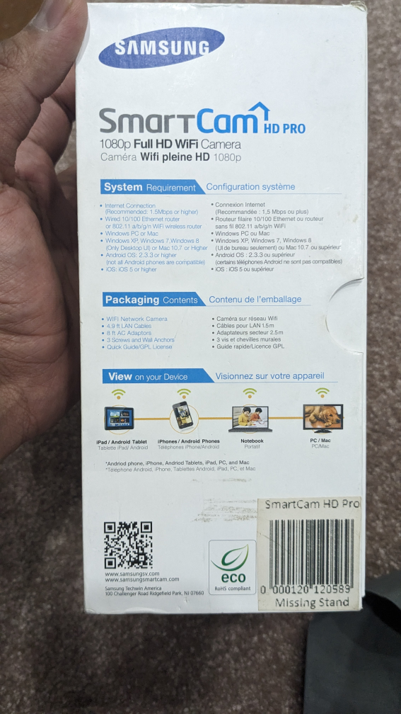 Samsung SmartCam HD Pro 1080p Full HD WiFi Camera - photo 3