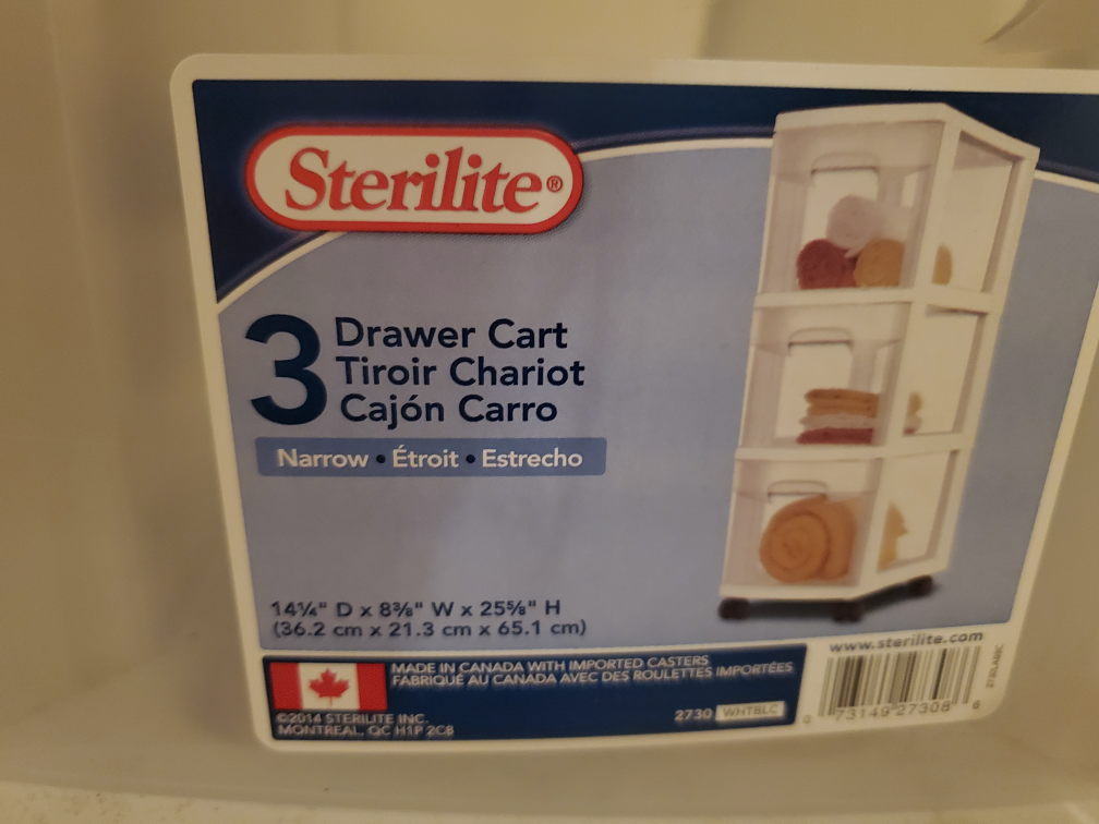 Sterilite 3-Drawer Cart and ikea closet organizers - photo 3
