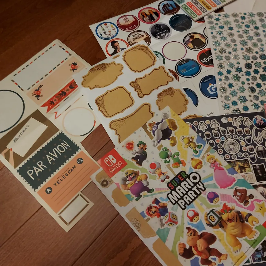 Bundle of stickers with plastic sleeve image indicator(3)