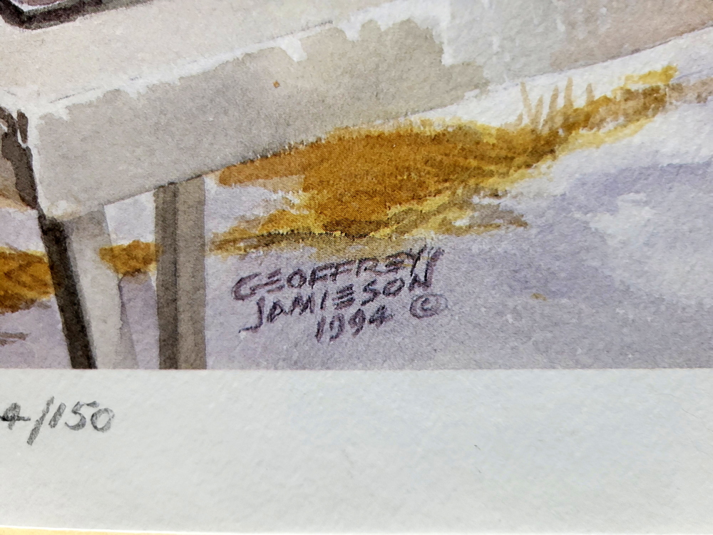 Framed Geoffrey Jamieson Military Watercolor Print - photo 3
