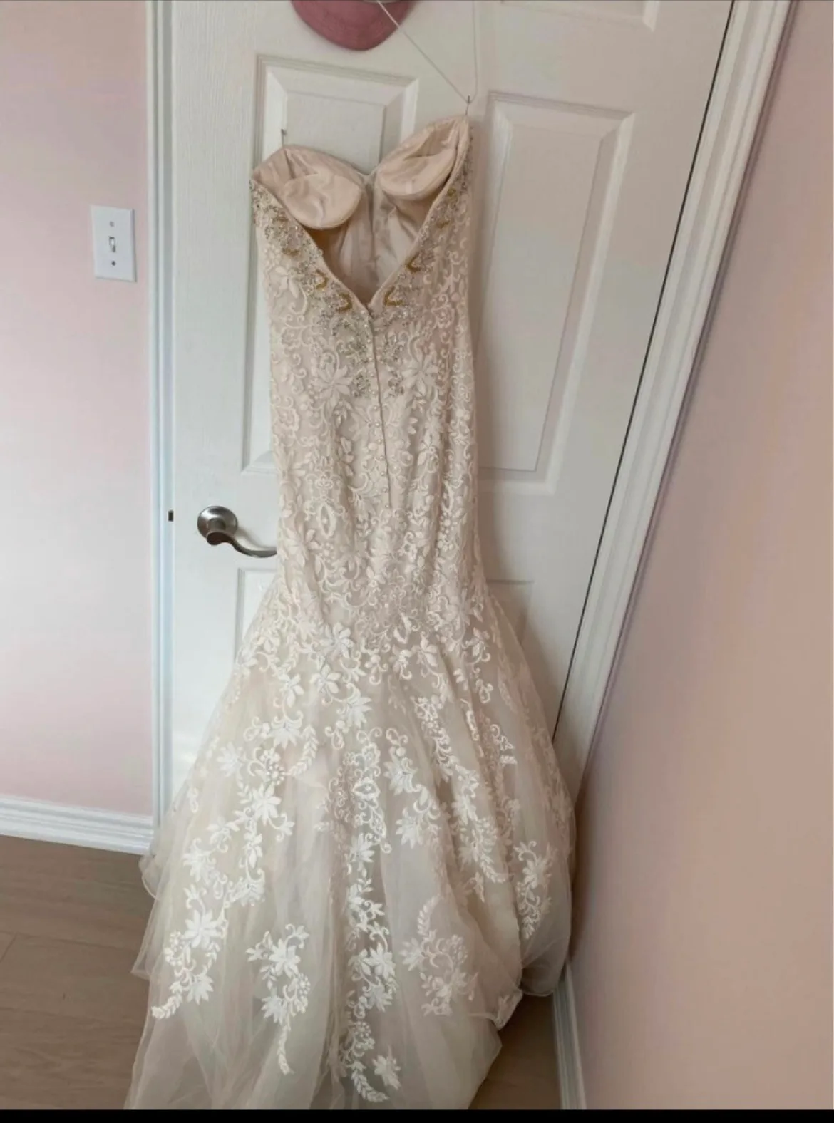 Beautiful Ivory Beaded Wedding Dress image indicator(6)
