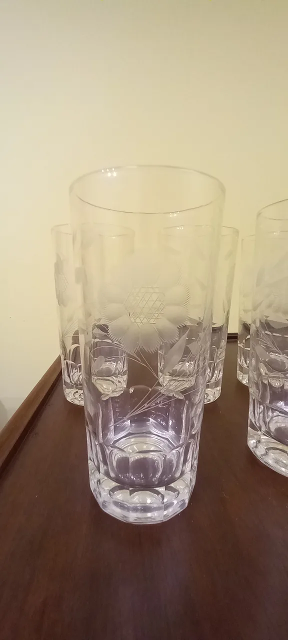 Lot of 8 antique Cornflower glasses image indicator(2)