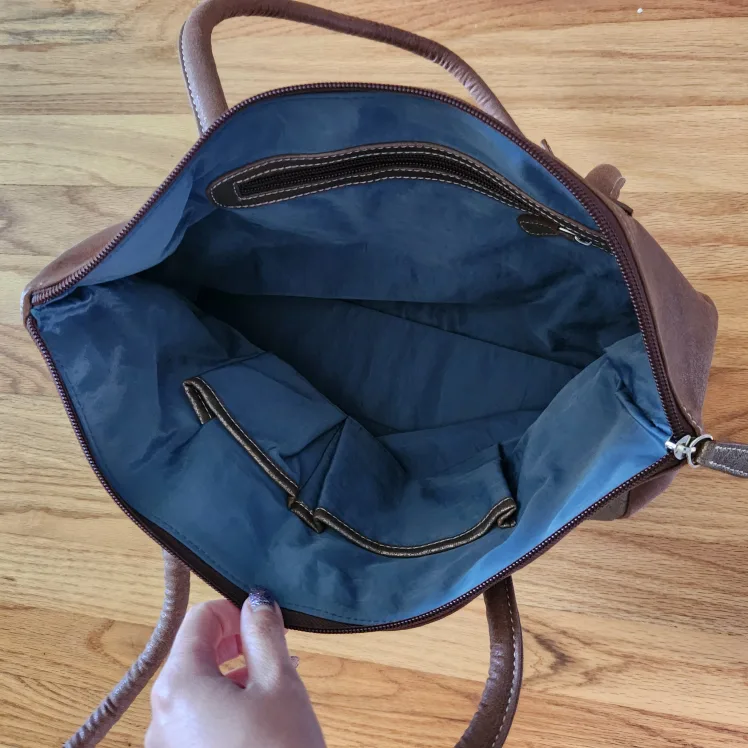 Brown Fake Leather Handbag image indicator(4)