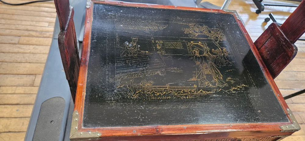 Antique Asian Wooden Chest with Five Drawers image indicator(3)