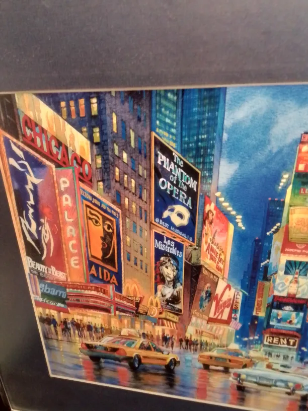 Framed Vibrant Times Square New York Art Print💚 image indicator(4)