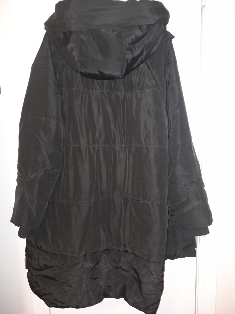 Black Puffer Coat with Sherpa Hood - photo 2